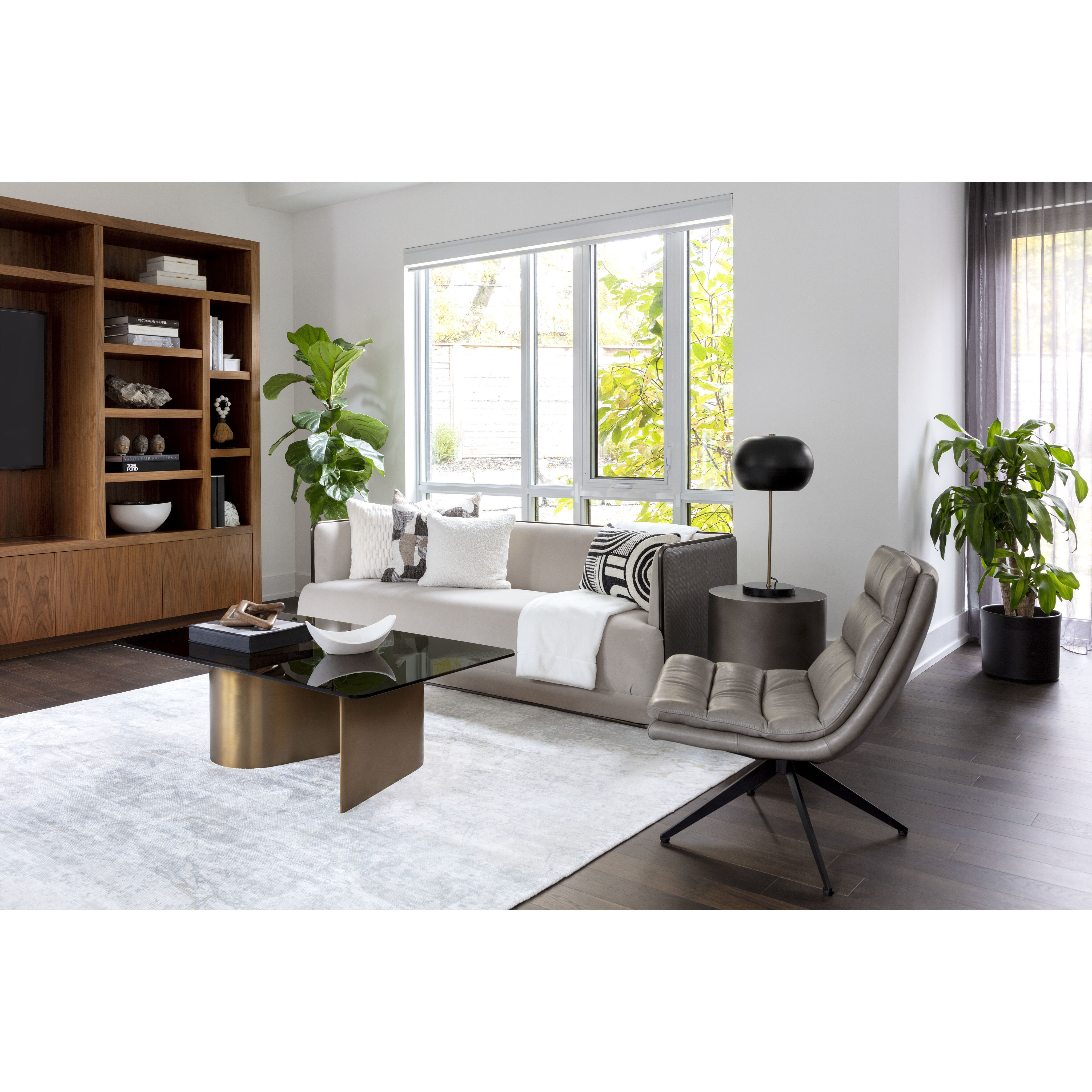 Whisper 54 X 30 inch Brown / Gold Coffee Table